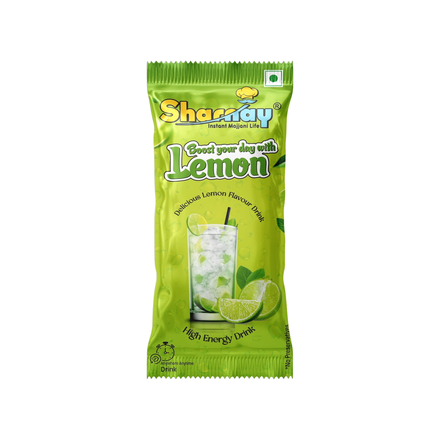 SHARNAY Instant Nimbu Pani Premix | Lemon Juice Powder Drink Mix | Tangy & Refreshing Taste | Just Add Water | On-the-Go Sachets