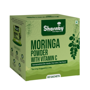 SHARNAY Moringa Powder with Vitamin C 1 Qty | India's First Vitamin C Enriched Moringa Sachets | Daily Superfood Nutrition | Easy to Mix & Carry | No Bitter After Taste