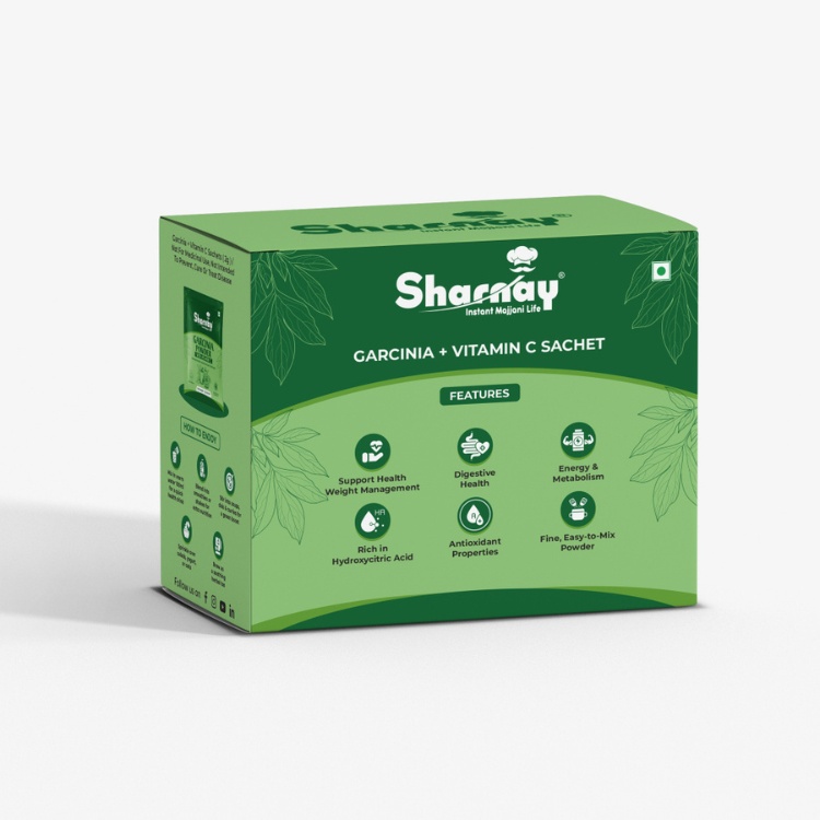 SHARNAY Garcinia Powder with Vitamin C 1 Qty | Daily Wellness Supplement | Easy-to-Mix Sachets | Travel-Friendly | Convenient Daily Nutrition Support - Image 2