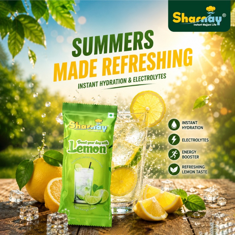 SHARNAY Instant Nimbu Pani Premix | Lemon Juice Powder Drink Mix | Tangy & Refreshing Taste | Just Add Water | On-the-Go Sachets - Image 2