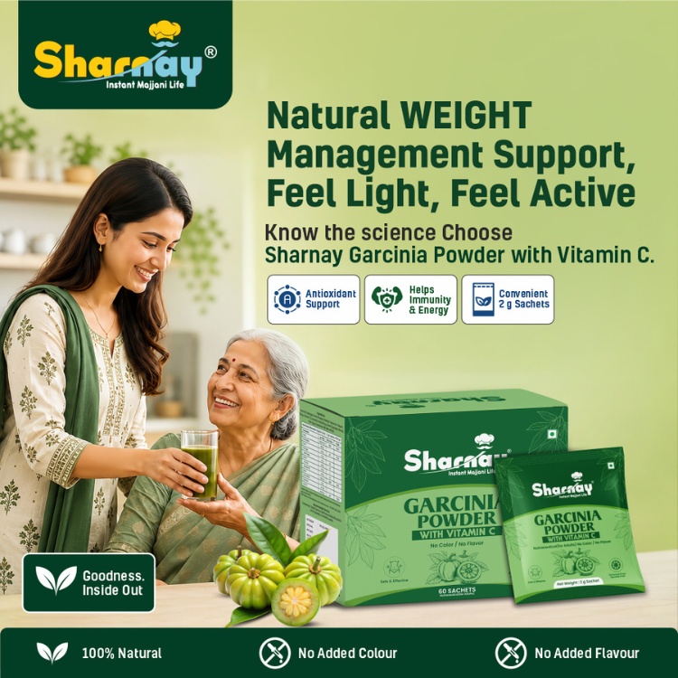 SHARNAY Garcinia Powder with Vitamin C 1 Qty | Daily Wellness Supplement | Easy-to-Mix Sachets | Travel-Friendly | Convenient Daily Nutrition Support - Image 3